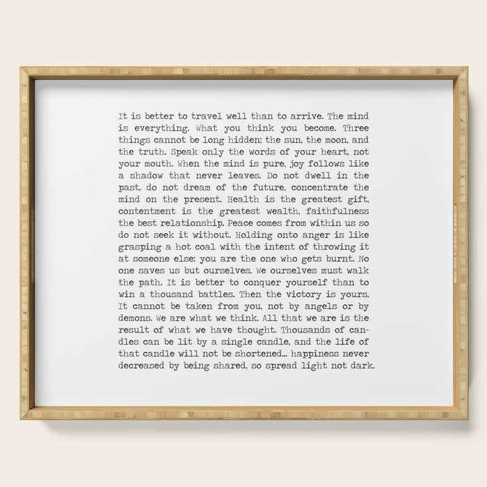 The Wisdom of Buddha Serving Tray Gallery Image 1
