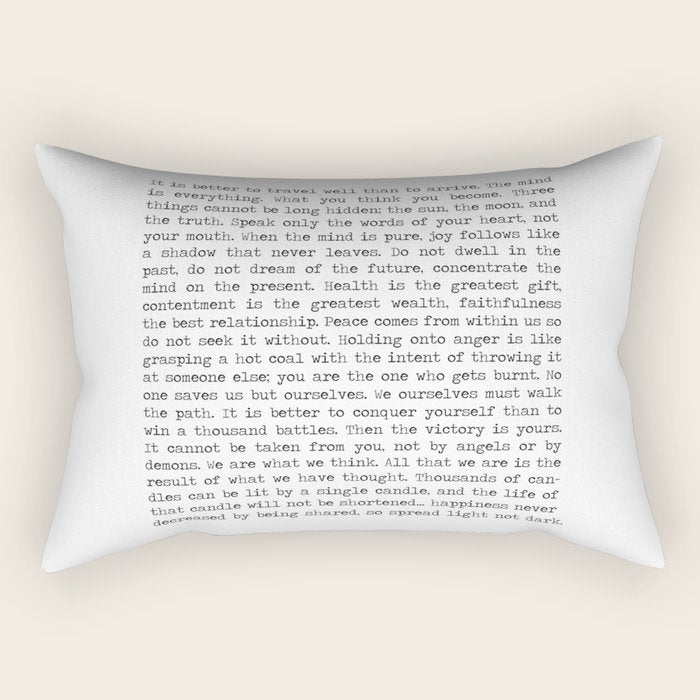 The Wisdom of Buddha Rectangular Pillow Gallery Image 2