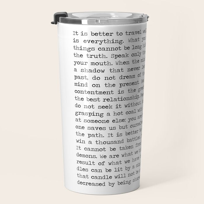 The Wisdom of Buddha Travel Mug Gallery Image 3
