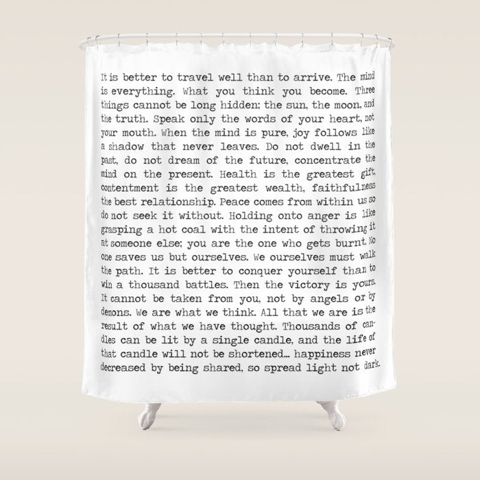 The Wisdom of Buddha Shower Curtain Gallery Image 1