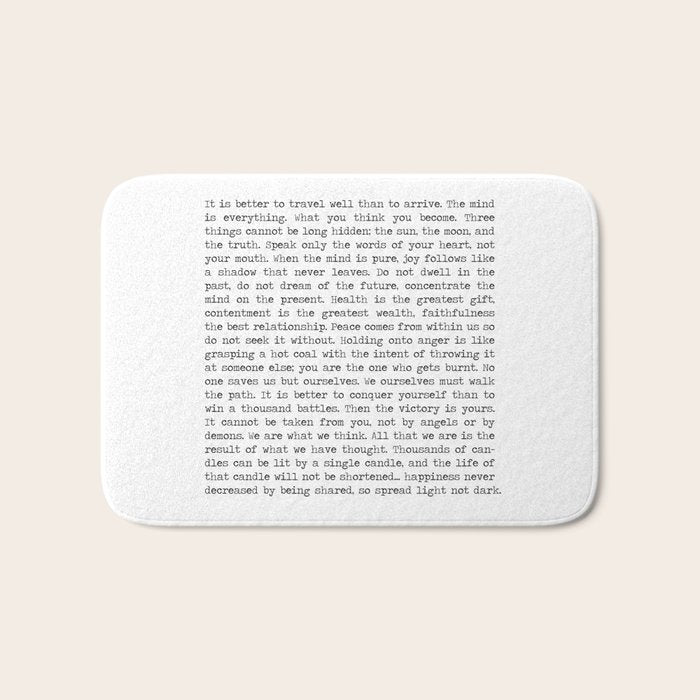 The Wisdom of Buddha Bath Mat Gallery Image 1