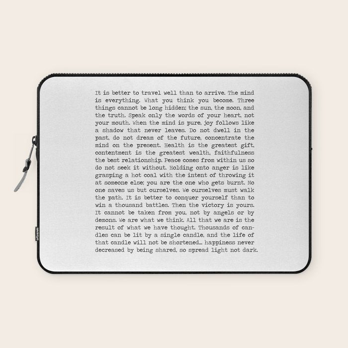 The Wisdom of Buddha Laptop Sleeve Gallery Image 1