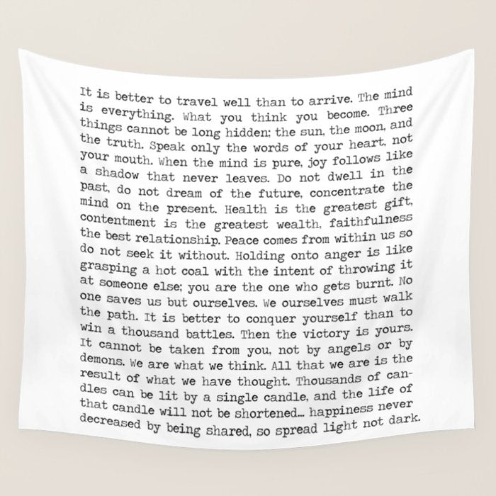 The Wisdom of Buddha Wall Tapestry Gallery Image 4