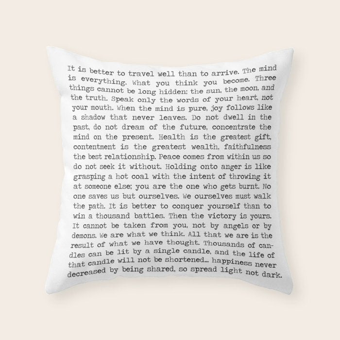 The Wisdom of Buddha Throw Pillow Gallery Image 6