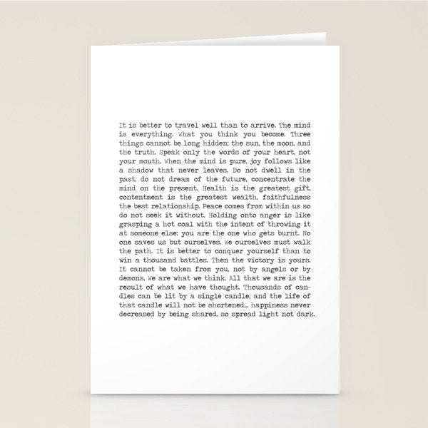 The Wisdom of Buddha Stationery Card Gallery Image 1