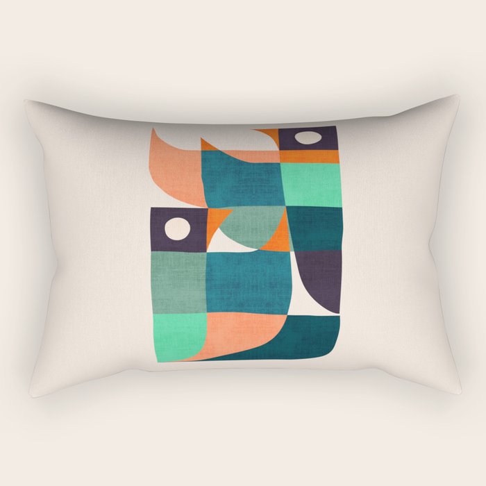 Two birds dancing Rectangular Pillow Gallery Image 2