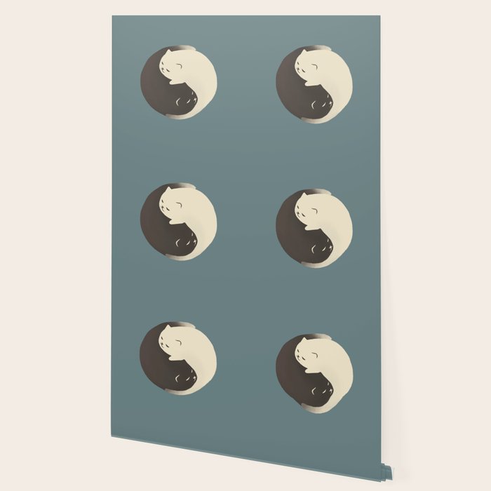 Hidden cat 9 blue yin yang kitty hug Wallpaper Gallery Image 2