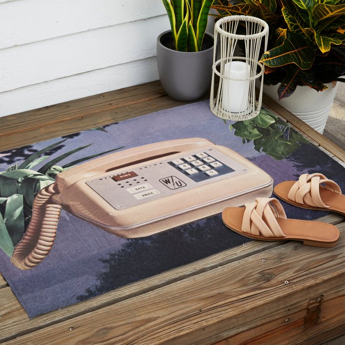 Late Nite Phone Talks Outdoor Rug Gallery Image 2