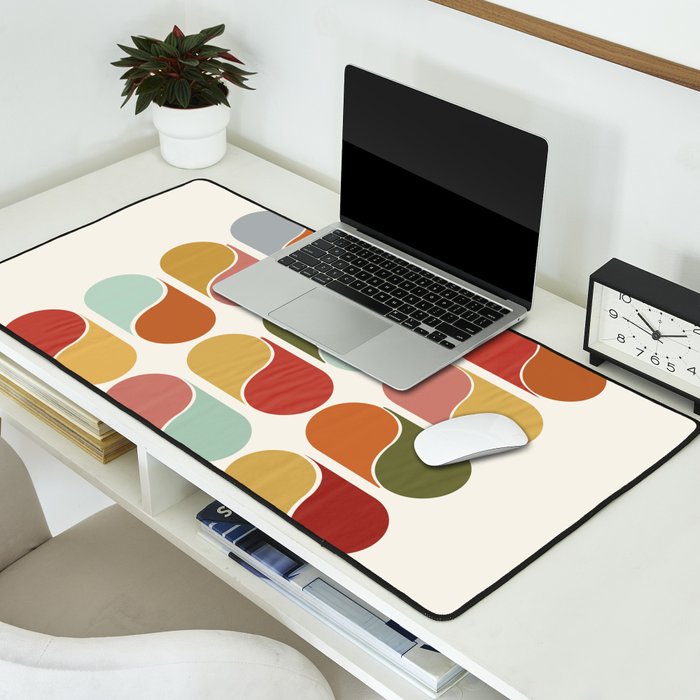 Colorful modern abstract Desk Mat Gallery Image 2