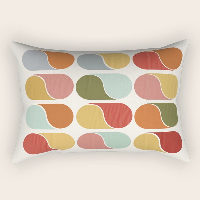 Colorful modern abstract Rectangular Pillow Gallery Image 1