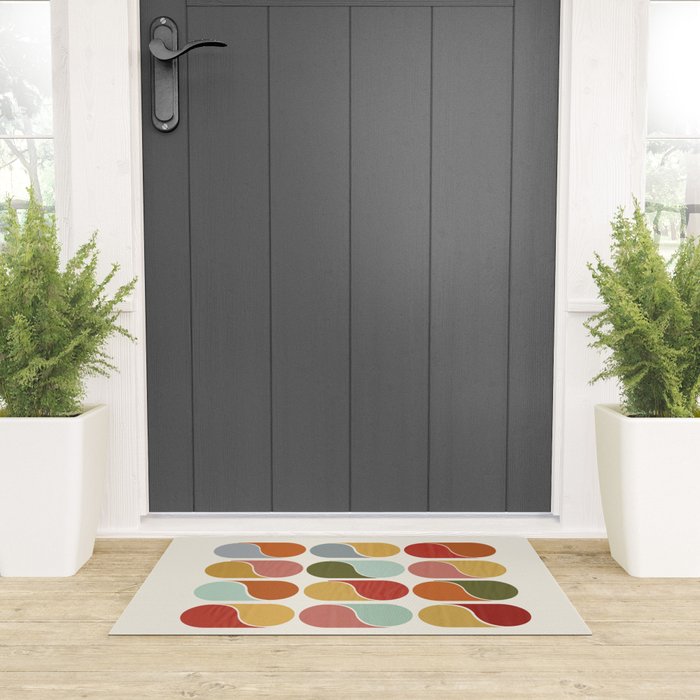 Colorful modern abstract Welcome Mat Gallery Image 3