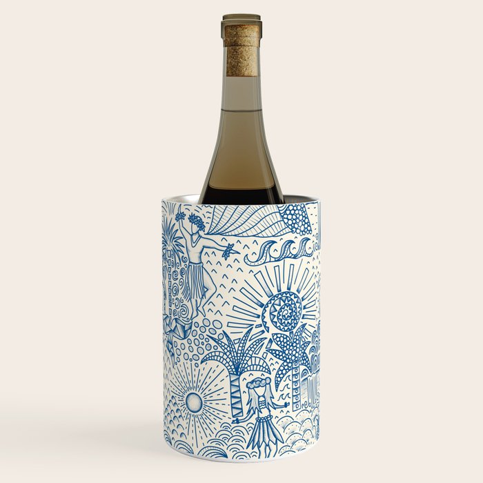 Hawaiian Toile Wine Chiller Gallery Image 2