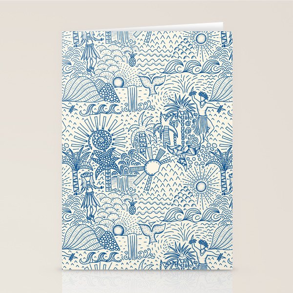 Hawaiian Toile Stationery Card Gallery Image 2