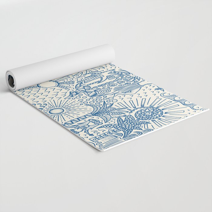 Hawaiian Toile Yoga Mat Gallery Image 2