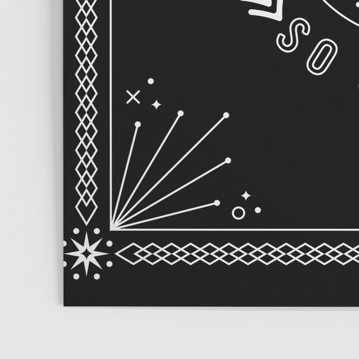 She Believed She Could So She Did - White Ink on Black Poster Gallery Image 3