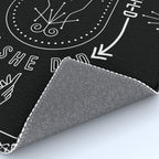 She Believed She Could So She Did - White Ink on Black Rug Gallery Image 4