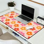 Retro 60s 70s Flowers Pattern #pattern #vintage Desk Mat Gallery Image 2