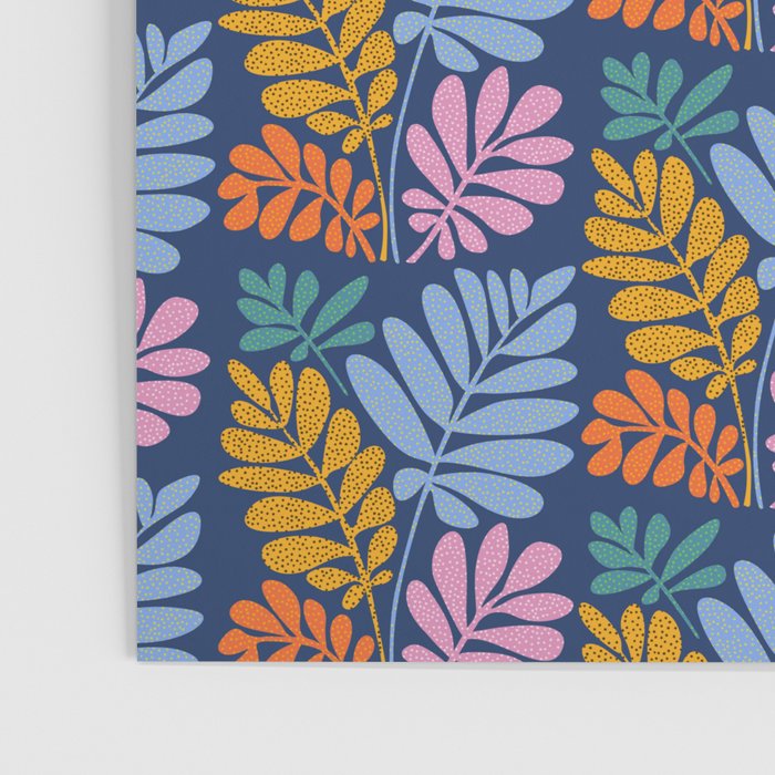 Tropical Bright Night Pattern Poster Gallery Image 3