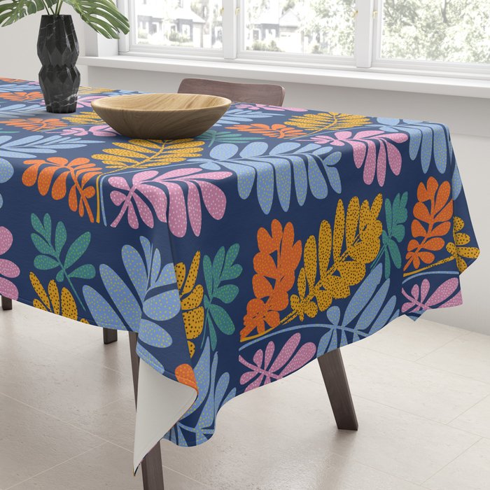 Tropical Bright Night Pattern Tablecloth Gallery Image 3