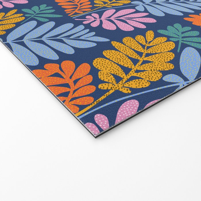 Tropical Bright Night Pattern Welcome Mat Gallery Image 2