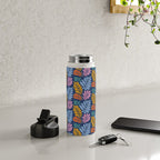 Tropical Bright Night Pattern Water Bottle Gallery Image 4