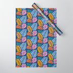 Tropical Bright Night Pattern Wrapping Paper Gallery Image 1