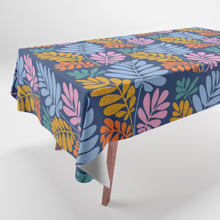 Tropical Bright Night Pattern Tablecloth Gallery Image 1