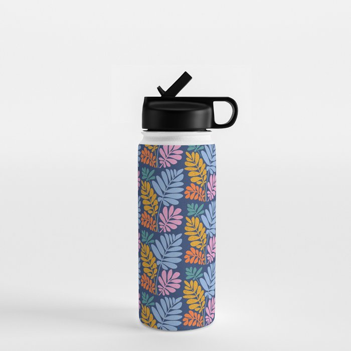Tropical Bright Night Pattern Water Bottle Gallery Image 1