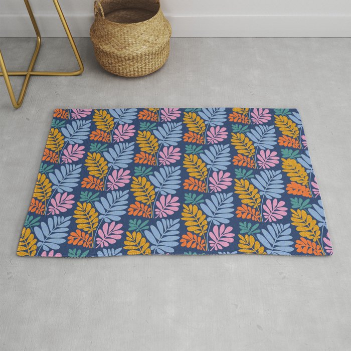 Tropical Bright Night Pattern Rug Gallery Image 1