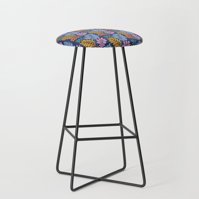Tropical Bright Night Pattern Stool Gallery Image 1