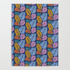 Tropical Bright Night Pattern Poster Gallery Image 4