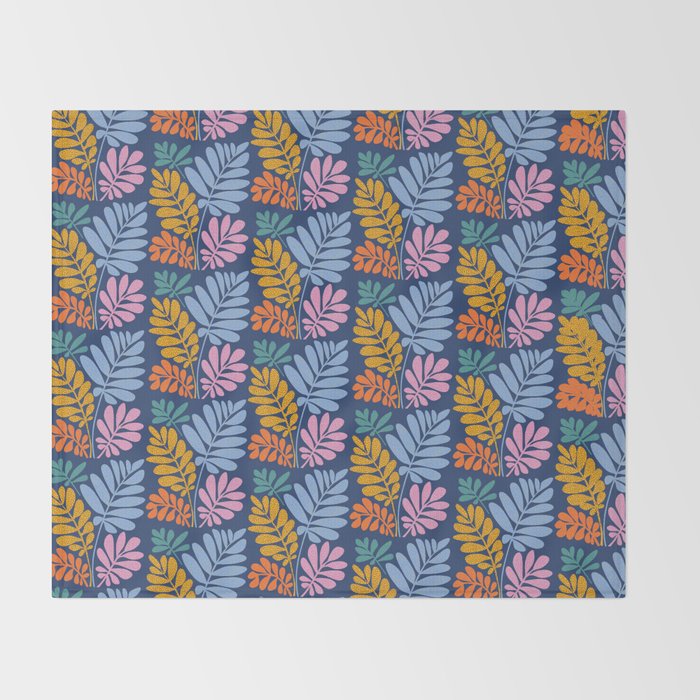 Tropical Bright Night Pattern Throw Blanket Gallery Image 2