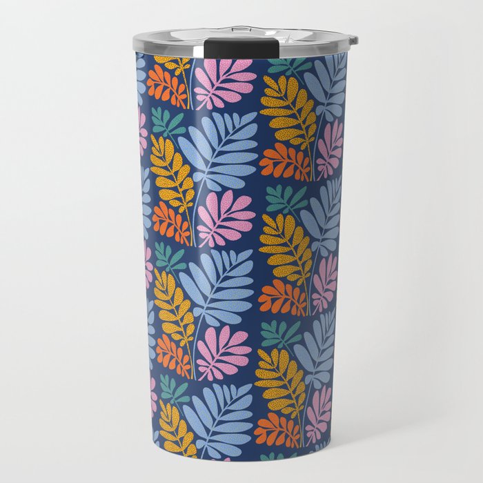 Tropical Bright Night Pattern Travel Mug Gallery Image 1