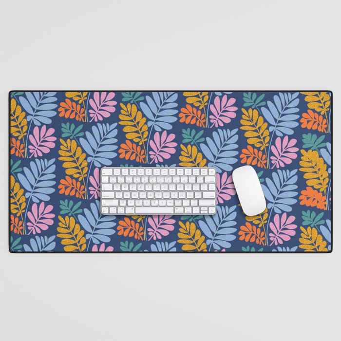 Tropical Bright Night Pattern Desk Mat Gallery Image 1