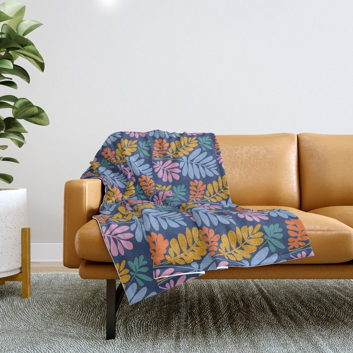 Tropical Bright Night Pattern Throw Blanket Gallery Image 1