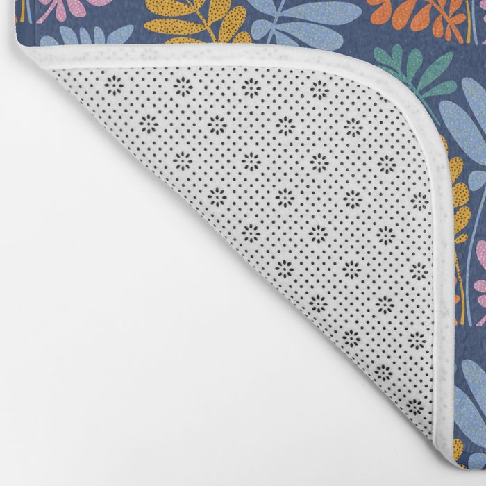 Tropical Bright Night Pattern Bath Mat Gallery Image 2