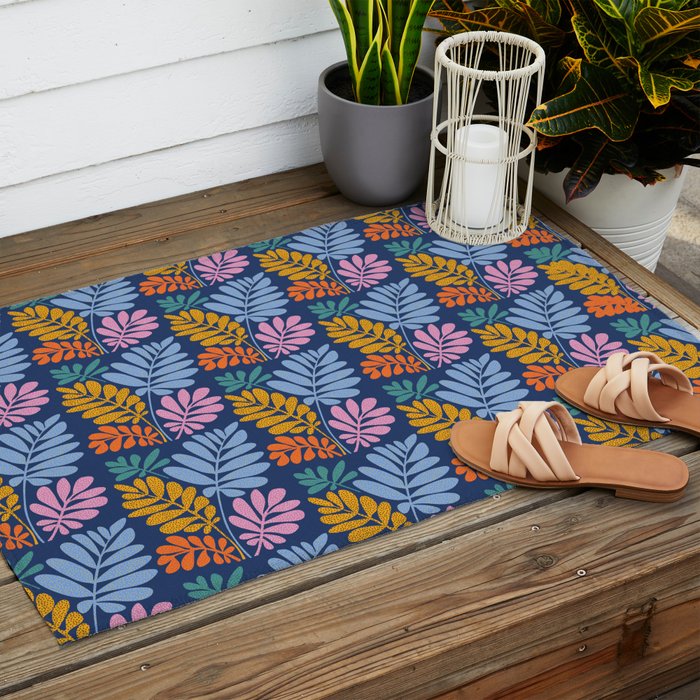 Tropical Bright Night Pattern Outdoor Rug Gallery Image 2