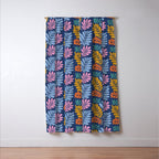 Tropical Bright Night Pattern Window Curtain Gallery Image 3