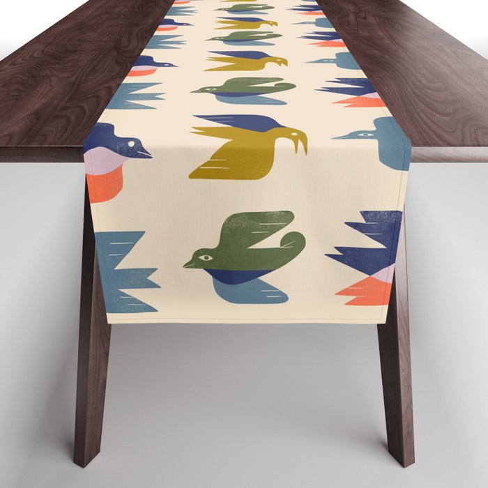 Four Birds Grid Table Runner Gallery Image 1