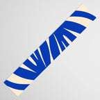 Maldives Abstract Botanical Pattern in Bright Blue and Cream Table Runner Gallery Image 3