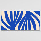 Maldives Abstract Botanical Pattern in Bright Blue and Cream Desk Mat Gallery Image 3