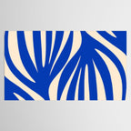 Maldives Abstract Botanical Pattern in Bright Blue and Cream Tablecloth Gallery Image 2