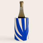 Maldives Abstract Botanical Pattern in Bright Blue and Cream Wine Chiller Gallery Image 2