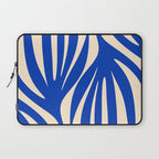 Maldives Abstract Botanical Pattern in Bright Blue and Cream Laptop Sleeve Gallery Image 1