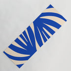 Maldives Abstract Botanical Pattern in Bright Blue and Cream Yoga Mat Gallery Image 1