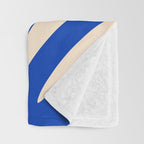 Maldives Abstract Botanical Pattern in Bright Blue and Cream Throw Blanket Gallery Image 3