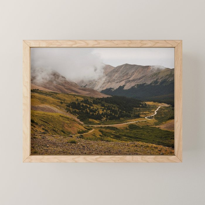 Misty Mountain Roadscape Mini Art Print Gallery Image 1
