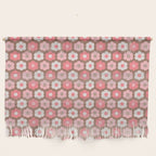 Such Cute Flowers Pink and Mocha Brown Small Pattern Wall Hanging Gallery Image 1