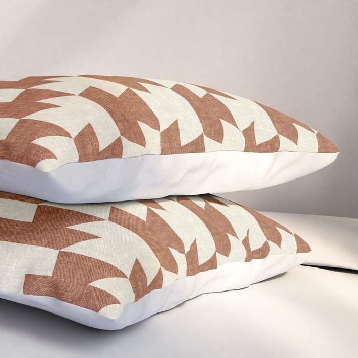 boho geometric aztec in ginger Pillow Sham Gallery Image 3