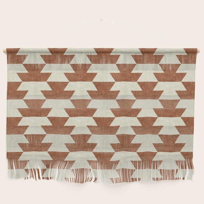 boho geometric aztec in ginger Wall Hanging Gallery Image 1